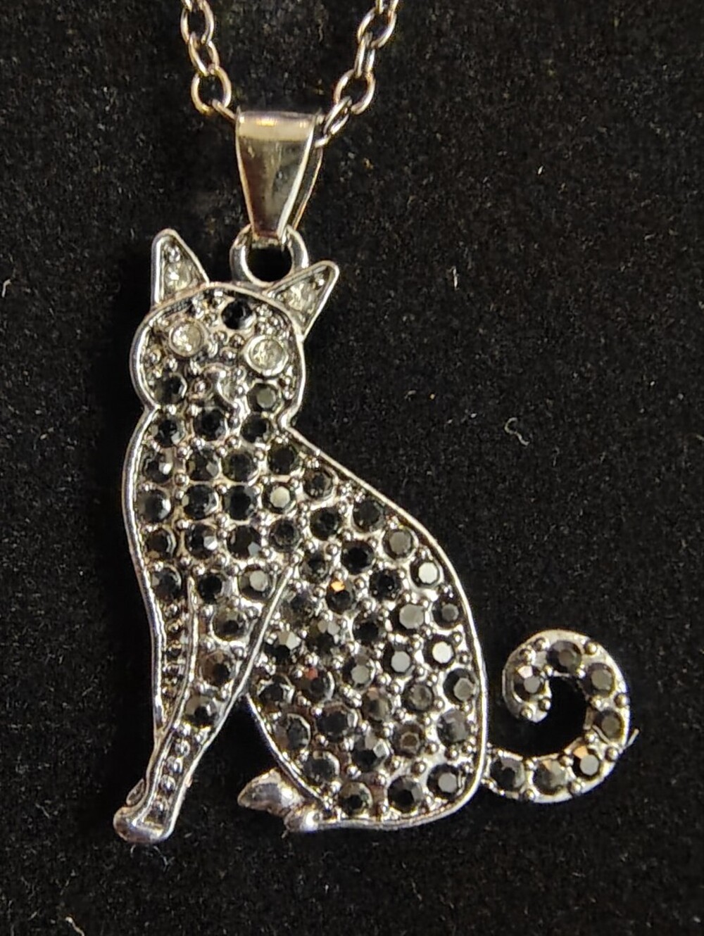 Black Cat Pendant Necklace